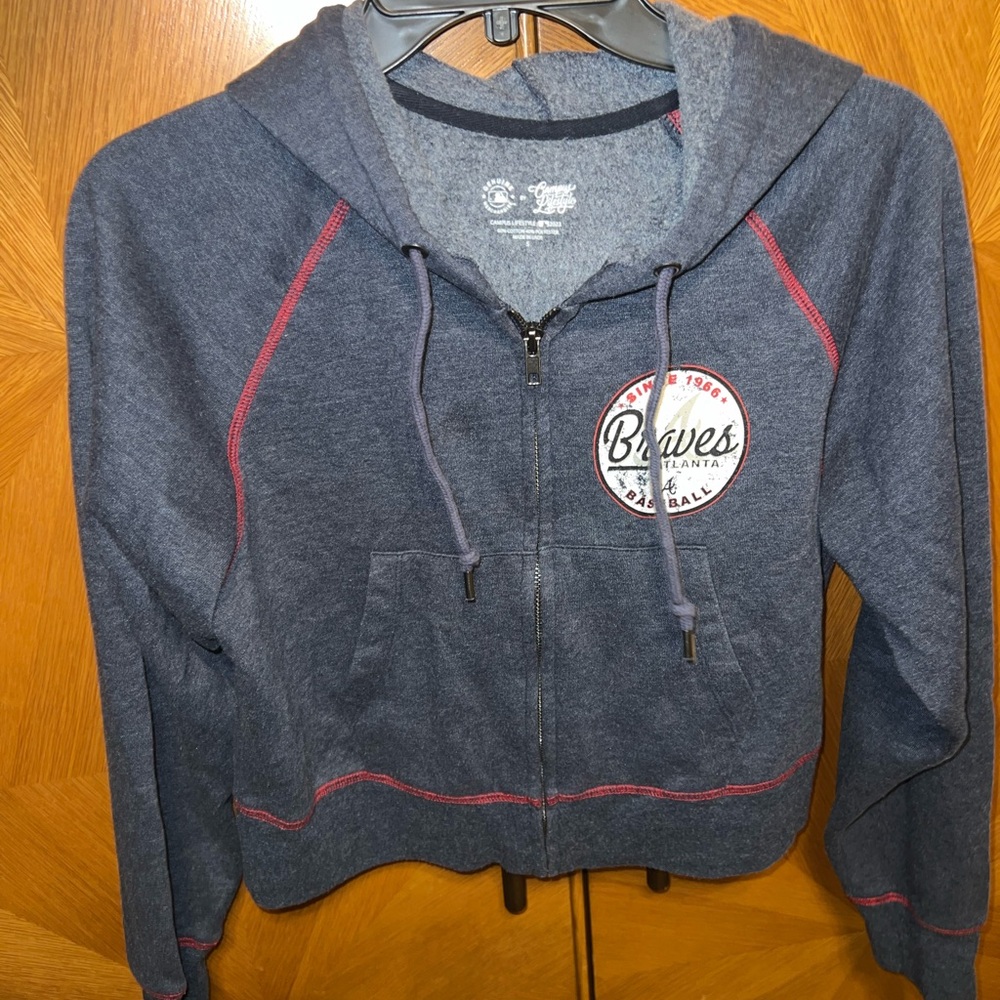 Campus Heritage Navy Atlanta Braves Hoodie